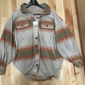 New with tags free people shirt jacket.